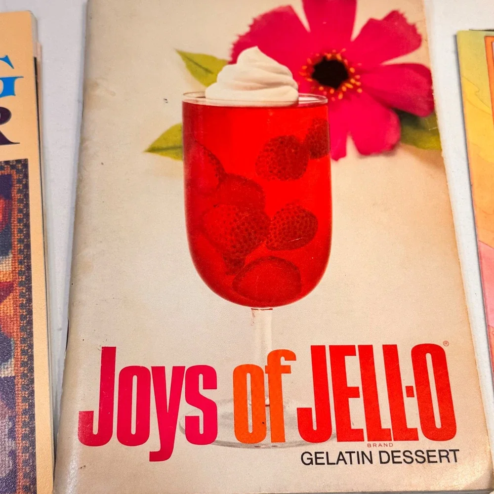 1970s Vintage JELL-O Recipe Book Lot of 3 Pudding Gelatin Joy‎ Paperback Set